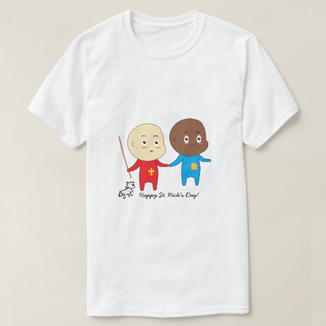 T-shirt Young St. Nick St. Nicholas Sinterklaas Funny Cute (Design devant)