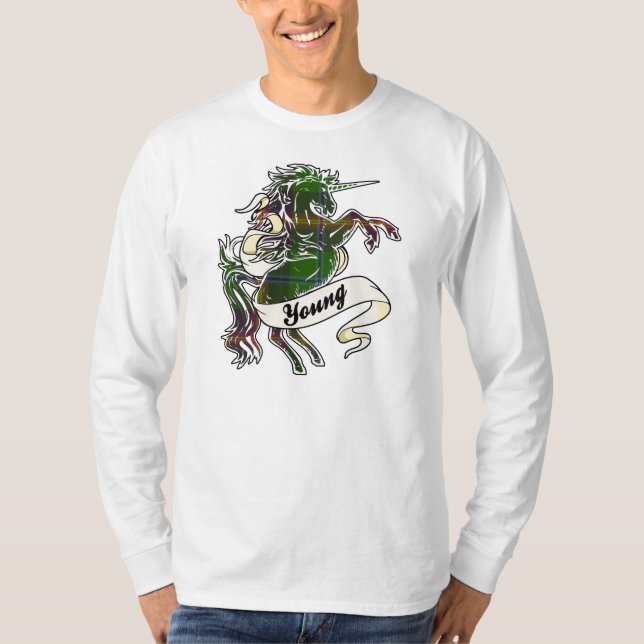 T-shirt Young Tartan Unicorn (Devant)