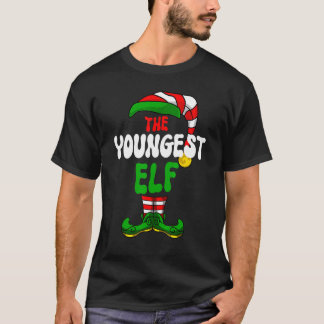 T-shirt Youngest Elf Family Matching Group Merry Christmas