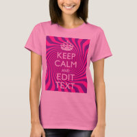 Your Keep Calm Saying on Hot Pink
