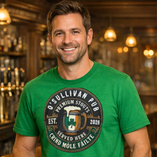 T-shirt Your Name Irish Pub Custom Saint Patrick's Day