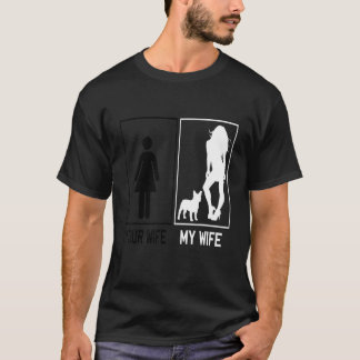 T-shirt Your Wife My Wife French Bulldog  Frenchie For Hus