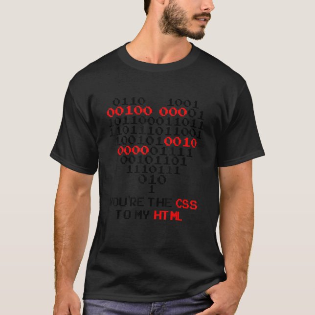 T-shirt You're The CSS To My HTML Valentine's Day Programm (Devant)