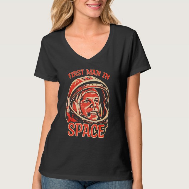 T-shirt Youri Gagarine Cosmonaute Astronaut Premier servic (Devant)