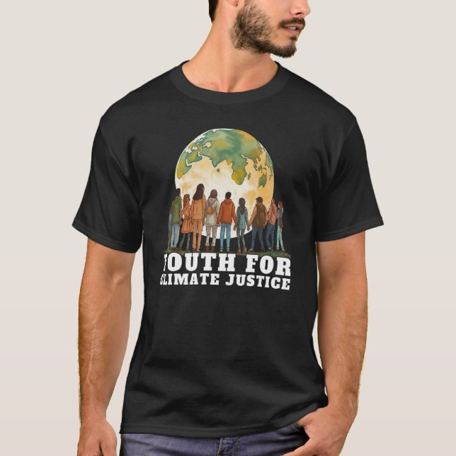 T-shirt Youth for Climate Justice Climate Change Climate Y (Devant)
