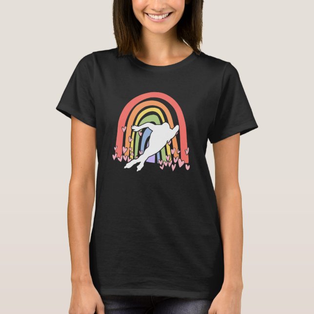 T-shirt Youth Speedskater women Ice Skating cute Speed Ska (Devant)