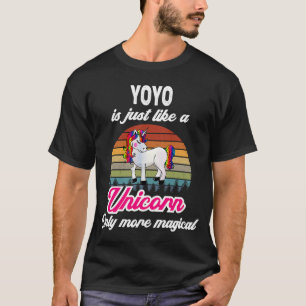 T-shirt Yoyo Retro Unicorn Vintage Sunset