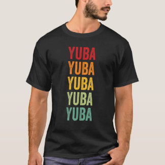 T-shirt Yuba County California Rainbow Text Design
