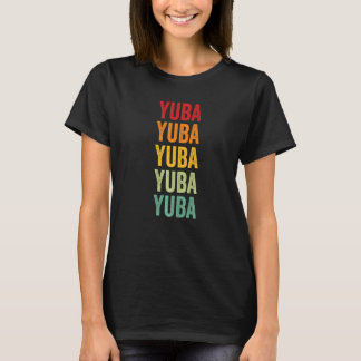 T-shirt Yuba County Californie Texte Arc-en-ciel