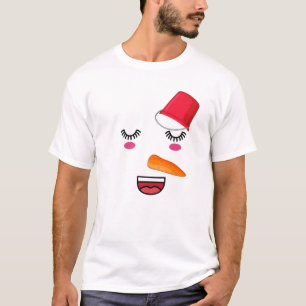 T-shirt Yukidaruma Snowman Face Avec Carotte I Kawaii Anim