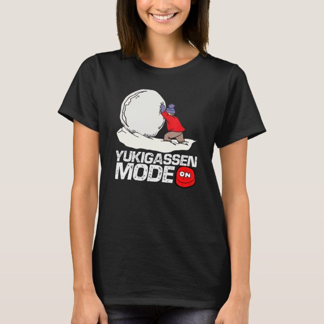 T-shirt Yukigassen Mode Sur Le Snowball Lutter Contre La B (Devant)