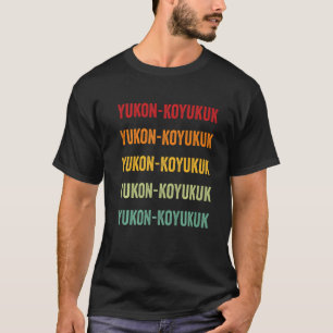 T-shirt Yukon Koyukuk Comté Alaska Rainbow Text