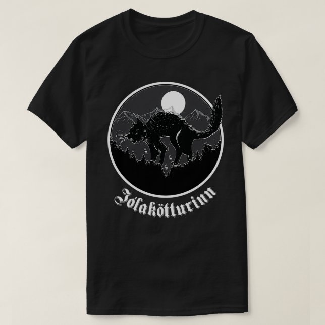 T-shirt Yule Cat Jolakotturinn Folklore islandais  (Design devant)