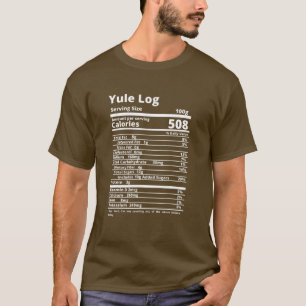 T-shirt Yule Journal Chocolat Nutrition Fiches Thanksgivin
