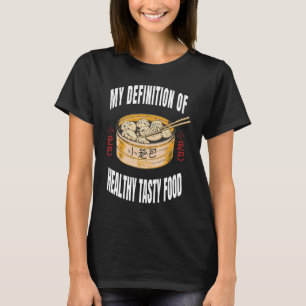 T-shirt Yummy en santé Xiaolongbao Femmes Noir