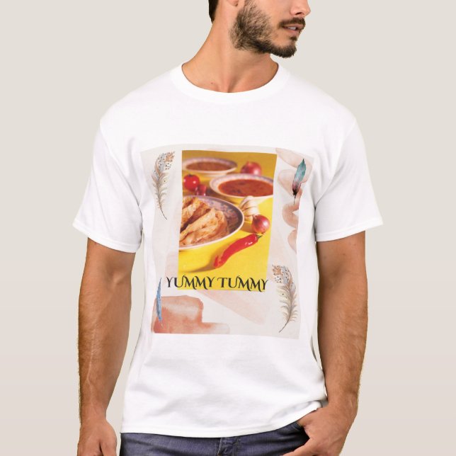 T-shirt Yummy Tummy Roti Prata (Devant)