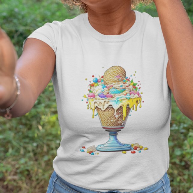 T-shirt Yummy Whimsical Glace Cream Sundae (Créateur téléchargé)