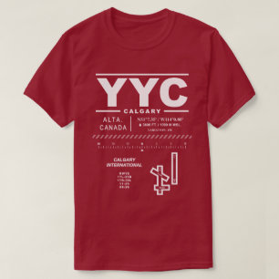 T-shirt YYC de l'aéroport international de Calgary