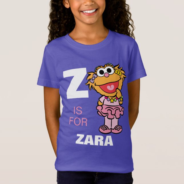 T-Shirt Z est pour Zoé | Ajoutez votre nom (Devant)