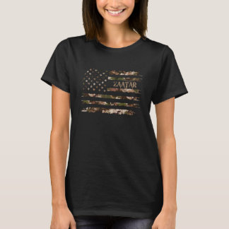 T-shirt Zaatar Spice Blend Middle Eastern Camo Distressed 