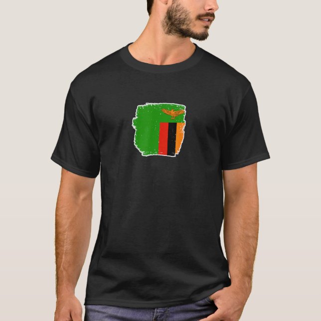 T-shirt Zambia Proud Zambian Flag 2 (Devant)