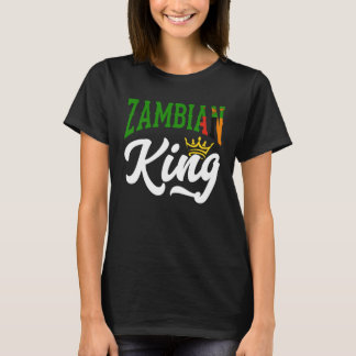 T-shirt Zambian King Zambian Zambia Zambian Flag