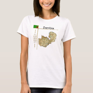 T-Shirt Zambie Carte + Drapeau + Titre