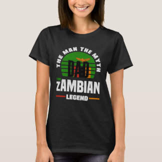 T-shirt Zambien Zambie Drapeau zambien Fête des pères
