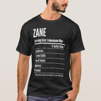 T-shirt Zane  Nutritional Facts Serving Size Calories