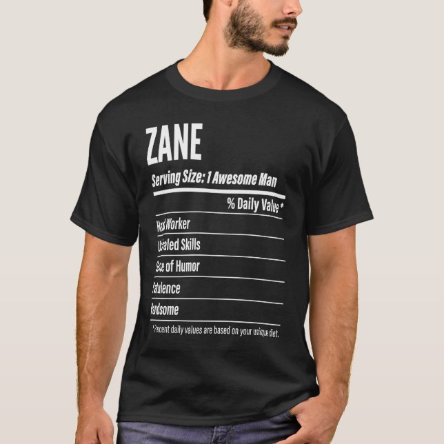 T-shirt Zane  Nutritional Facts Serving Size Calories (Devant)
