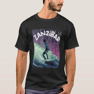 T-shirt Zanzibar Nerd Surfant Plage Palmiers Vacances