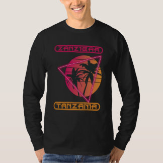 T-shirt Zanzibar Tanzanie Rétro Palmier Océan Vacances S