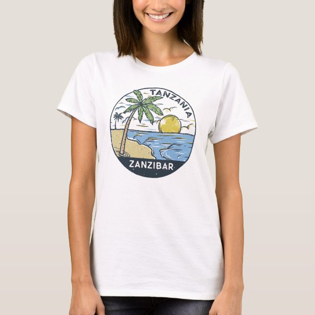 T-shirt Zanzibar Tanzanie Vintage (Devant)