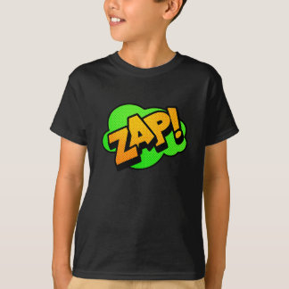 T-shirt Zap de police de bande dessinée
