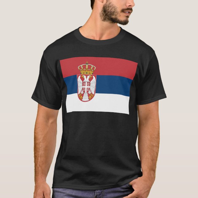 T-shirt Zastava Srbije, drapeau serbe (Devant)