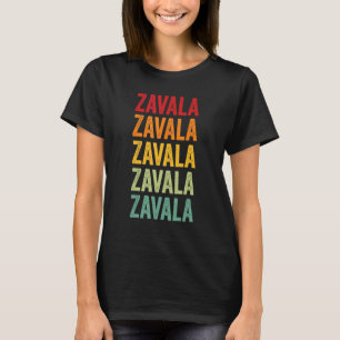 T-shirt Zavala County Texas Rainbow Text Design