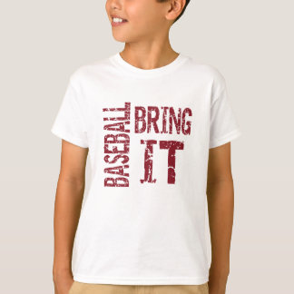 T-shirt Zazzle Unisex Kids Baseball Apporter It Tee (rouge