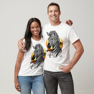 T-shirt Zebra African Savanna Wild Animal