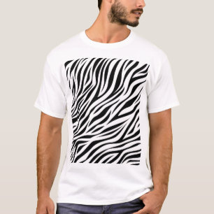 T-shirt Zebra Animal Skin Imprimer Motif-15391
