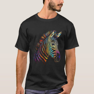 T-shirt Zebra Colourful  Animal Zoo Animal