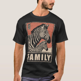 T-shirt Zebra et Foal - Bold Safari Family Connection