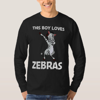 T-shirt Zebra For Boys Kids African Zoo Animal