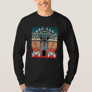 T-shirt Zebra Gamer Can't Hear You I'm Gaming Zebra Gamer 