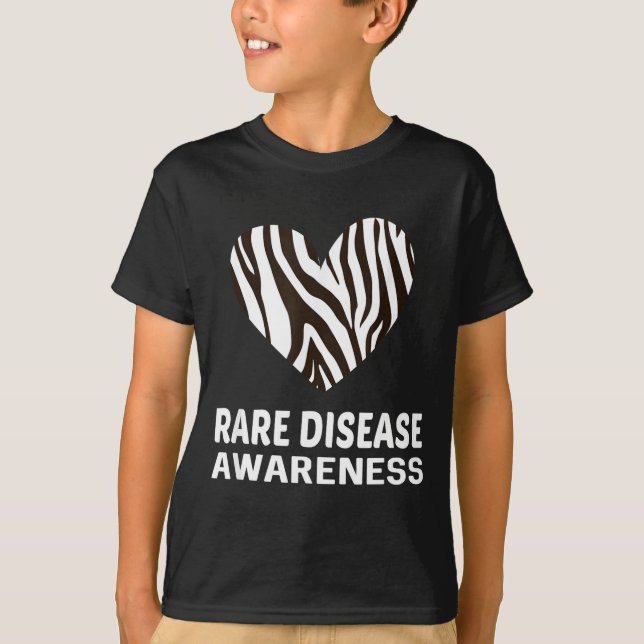 T-shirt Zebra Heart Rare Disease Awareness Gift 2020  (Devant)