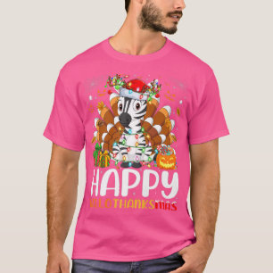 T-shirt Zebra Lover Halloween Noël Joyeux Hallothanksm