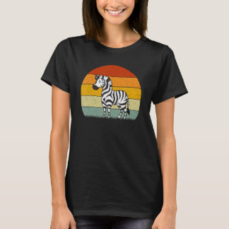 T-shirt Zebra Retro Style Vintage