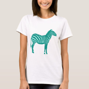 T-shirt Zebra - Turquoise et Aqua