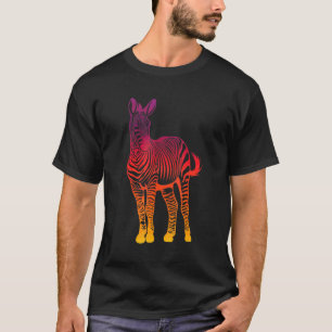 T-shirt Zèbre Amour Cheval Sauvage Zèbre Lever de Soleil P