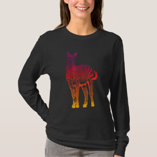 T-shirt Zèbre Amour Cheval Sauvage Zèbre Lever de Soleil P