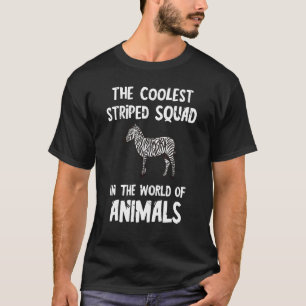 T-shirt Zèbre Bande de Rayures la Plus Cool Amoureux des A